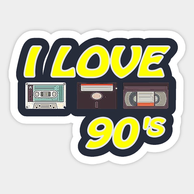 I LOVE 90'S Sticker by Seven Spirit